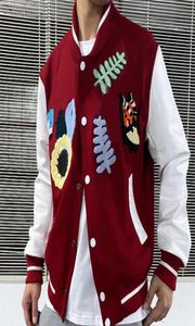 Fashion Varsity Animal Letter Handduk Broderijackor Virka Floral Baseball Jacket High Street Couples Women Mens Coat HFXHJK103094726