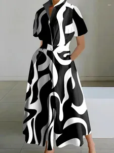 カジュアルドレス女性サマーラウンジウェアvネックパーティードレス印刷のノースリーブルーズフィットマキシボタンファッションレディースドロップ
