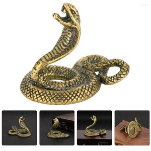 Garden Decorations Brass Snake Decor For Home Desktop Decoration Vintage Small Figurine Animal Supplies Retro Statue Household