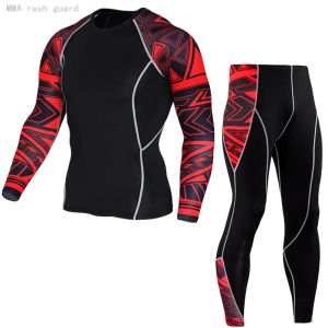 Clothing Track suit gym Man leggings Winter ski underwear Sport Warm Compression tights sweat base layer thermal Outdoor jogging suit Man
