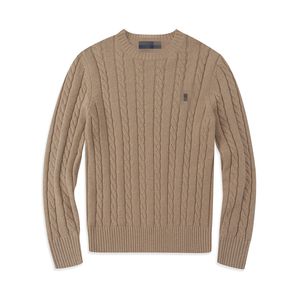 Suéter masculino de suéter masculino Round Neck Brand Polo Multi-Color Sweater de malha de algodão casual Sports Sports Sports S-2xl