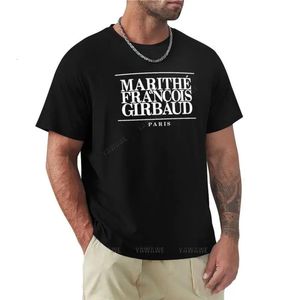 Marithe Francois Girbaud Retro Fashion Tshirt Graphic T Shirts Mens Plain Black Men Summer Teeshirt 240219