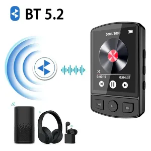 플레이어 2024 새로운 MP3 플레이어 백 클립 디자인 Walkman 학생 Bluetooth 5.2 휴대용 스포츠 음악 플레이어