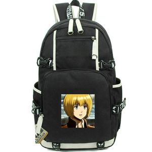 Armin Arlert Backpack Arminius Daypack Rola szkolna torba kreskówka Drukuj RucksAck Casual School Torebka Pakiet Day Day Pack