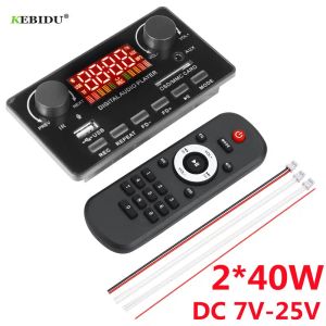 Odtwarzacz 80W Wzmacniacz MP3 Odtwarzacz Bluetooth 5.0 Kolor Ekran MP3 Dekoder Dekodowanie 7V25V Moduł TF Glotka karta USB FM Nagrywanie połączenia