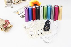 Power Bank 2600mAh portable external battery pack charger Universal power bank for Mobile Phone With Micro USB Cable With Retail Package LL