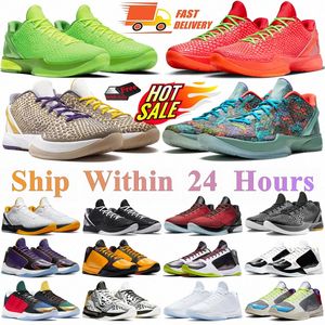 6 protros basketball shoes men VI 6s protro Halo Reverse Grinch Mambacita Del Sol Challenge Red Pink manba Legendary 24 kobee Chaos mens trainers sports sneakers 40-47