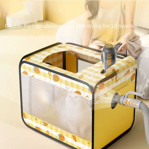 Mats Foldable Pet Products dog cat Drying Box For Cats Dual Holes Hair Dryer Blowing Bag Cats Accessories Grooming Pets Products 3in1