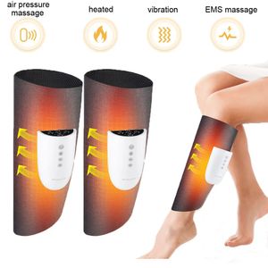 EMS 360° Calf Massager Thigh Heated Leg Air Pressotherapy Foot Muscle Rehabilitation Physiotherapy Circulation Sanguine Jambe240227