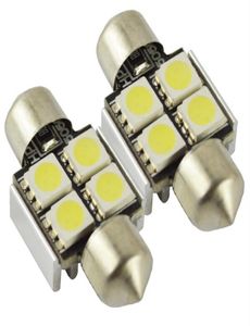 100 szt. Żarówki samochodowe 36 mm 3 SMD 5050 LED White Dome Festoon Canbus Error Can Auto Wewnętrzne Światło C5W Lampa DC12V9144908