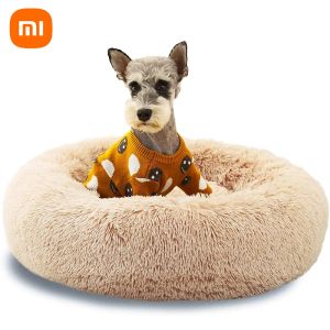 Mats Xiaomi Camas de gato de cachorro Donut Cuddler redondo cachorro Kennel Kennel Lavagem de inverno macio Cama de animais de estimação para cães pequenos médios grandes