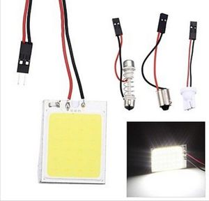 Super Helle 30 teile/los Auto Lampen Fahrzeug LED 48 SMD COB Chip 48LED 12 V DC Mit T10 Soffitten buchse Panel Licht Innen Weiß B3262793