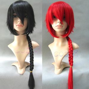 Hohe Qualität Anime Ranma 12 Saotome Ranma Perücken Rot Schwarz Hitzebeständige Synthetische Haar Lange Geflochtene Cosplay Perücke Perücke Cap1753842