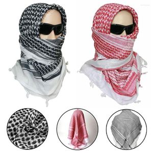 スカーフ1PCSパレスチナバンダナイスラム教徒シェマースカーフ多機能ヘッドライブイスラム伝統的な衣装格子ショルアラブカフィヤケフィエは