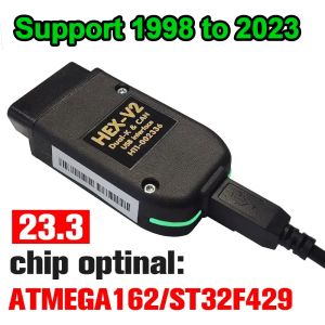 V2 23.3.1 22.9 com hardware HEX interface USB ST32F429 Vag Com VAG função de codificação de diagnóstico atualização ilimitada