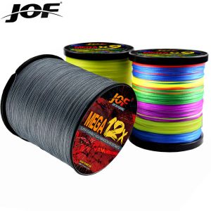 Çizgiler Jof 4Color PE Deniz Balıkçılık Çizgisi X12/9 Strands Pürüzsüz 300m Antikorozyon Çok Filamyon 0.8# 8.0# Çap 0.14mm ~ 0.55mm Pesca