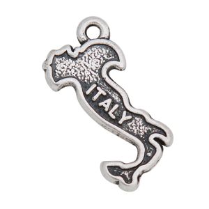 Biżuteria Rainxtar Biżuteria Znalezienie Włoch Mapa stopu Acloy Charms 10*22 mm 50pcs AAC026