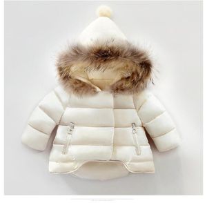 Retail 9 Colours Kids Winter Coats Boys Girls Endsury Designer zagęszcza bawełniany płaszcz niemowlęta kurtka z kapturem 4930788