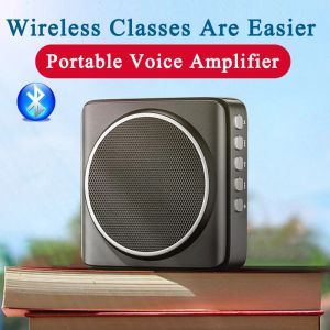 Högtalare Trådlös Bluetooth -högtalare Portabel röstförstärkare med mikrofonens headset Guide Microphone Teacher Support FM Radio