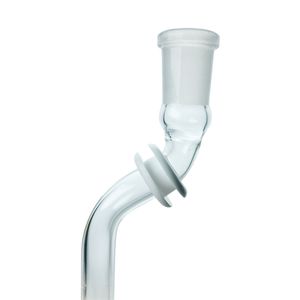 Bong in vetro inebrianti Narghilè/Nuovo tubo di drenaggio con asta di vetro con anello in silicone, a forma di S 14 mm