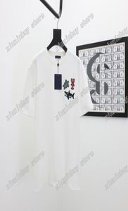 21ss Designers lusso Uomo Donna T-shirt jacquard tessuto vita marina Uomo Parigi Moda Tshirt Top Quality Tees Street Short Slee5613661