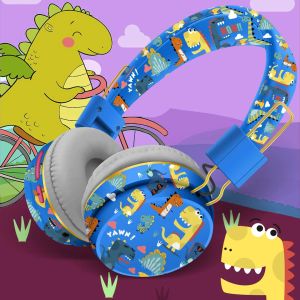 Cuffie Cuffie per bambini Cuffie con dinosauro cartone animato Cuffie wireless Bluetooth per bambini Ragazzi Ragazze Adorabili cuffie wireless per bambini