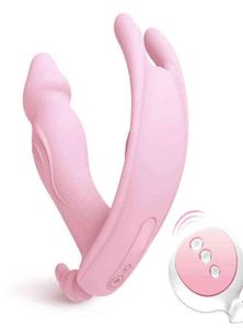 Bärbar dildo vibrator leksak för kvinnor orgasm onanator g spot clit stimulera trådlösa fjärrkontroll trosor vuxna q06023263871