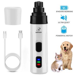 Clippers Electric Pet Nail Grinder Cat and Dog Nail Tång USB Laddning Claw Nail Cutting Machine Pet Beauty Trimning Supplies
