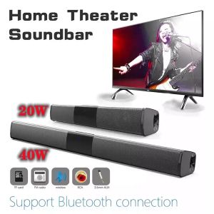 SoundBarはウィッシュに追加リスト40WテレビスティックポータブルサウンドバースピーカーワイヤレスBluetoothホームシアターサウンドシステムステレオTF FM Radio Co