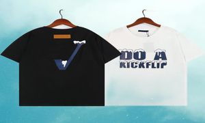 Дизайнер Men039S футболка футболка роскошная классическая буква Do A Kickflip Snow Print Tshirts Tshirt Fomens Simple Casual Cotton Tee 9409536