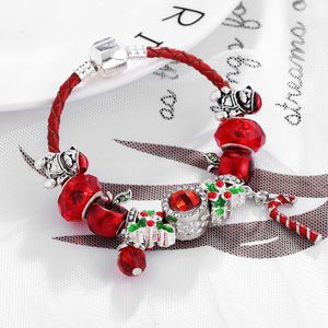 Pulseira de jóias de natal quente atacado vermelho luxo boutique presente pulseira primavera novo aniversário charme jóias estilo moda pulseira de cristal