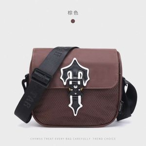 새로운 Trapstar Bag 학생 Instagram 패션 다목적 남성 및 여성 캐주얼 한 어깨 크로스 바디 백