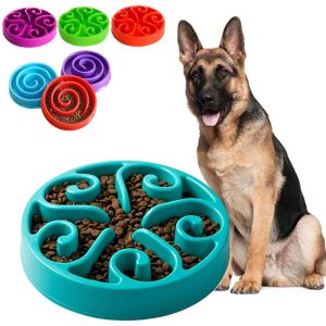 Feeders Pet Dog Slow Feeder Bowl Fun Non Slip AntiGulping Slower Food Feeding Dishes Eco Dog Bowl for Large Medium Small Dogs Puppy