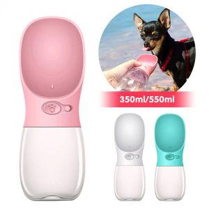 Feeding 350/550ML Portable Pet Dog Water Bottle For Small Large Dogs Travel Puppy Cat Drinking Bowl Bulldog Water Dispenser Feeder