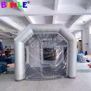 4x4x3mH (13.2x13.2x10ft) Small Motorcycle Inflatable Spray Paint Booth Portable Paint Job Tent With Filter System For Car Painting