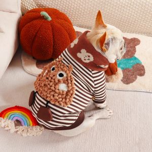 Felpe con cappuccio Inverno caldo cane da compagnia Felpa in cotone Cappotto Felpa con cappuccio Maglione Abbigliamento per cani di piccola taglia Bulldog francese Pug Inu Shiba Corgi XBC65