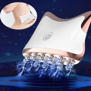 Geräte Elektrische Schabe Bord Zwei Kopf Guasha Massage EMSFace Lifting Maschine Led Hals Körper Massagegerät Lymphatischen Entferner Fett brenner