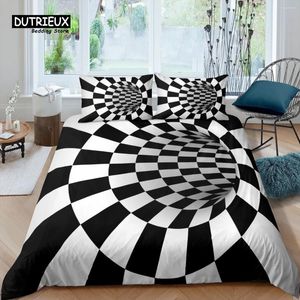 Conjuntos de cama Home Living Luxury 3D Stripe Set Duvet Cover Fronha Crianças Rainha e Rei UE / EUA / AU / Reino Unido Tamanho