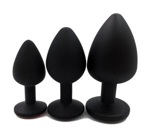 Grande medio piccolo 3 pezzi plug anale in silicone butt plug dilatatore anale giocattoli erotici giocattoli adulti del sesso per uomini e donne giocattoli del sesso gay5495465