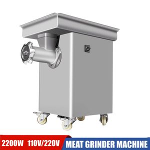 Moedor de carne elétrico de aço inoxidável para carne de porco, peixe, açougue, máquina automática de enchimento de salsichas