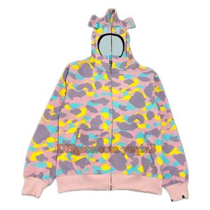 Mens hoodies Camouflage hoodie zip jacket designer hoodie sweater hoodies women sportswear sweatshirt streetwear Asian size Unisex pullover Full zipper design 21