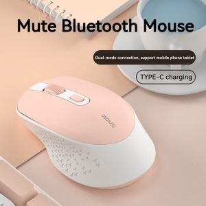 Fareler Şarj Edilebilir Bluetooth Kablosuz Fare 2.4G Silent Fareler Bilgisayar dizüstü bilgisayar için 1600dpi fareye kadar