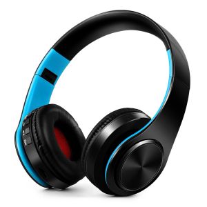 Hörlurar 2024 Ny Bluetooth trådlösa hörlurar Stereo Earphone Headset Support FM TF -kort med Buildin Mic för MP3 PC iPod Cell Phone