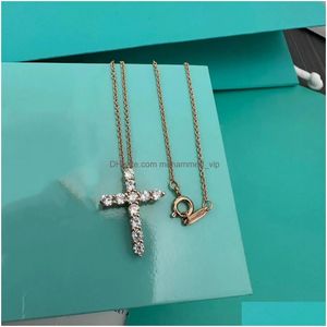 Anhänger Halsketten Kreuz Halskette Designer für Frauen Herren Edelstahl Schmuck Retro Vintage Diamantkette Geburtstagsfeier Geschenk Who Dhuja