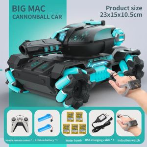 Carros de batalha rc carro tanque de água balas bomba jogo de batalha divertido interativo 2.4g 4wd controle remoto elétrico bomba de água tanque brinquedos