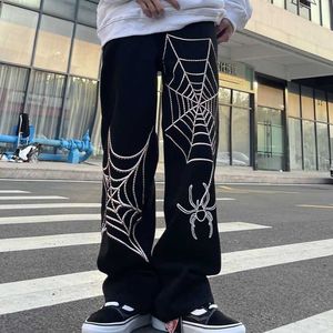 Męskie dżinsy Y2K Hip Hop Streets Harajuku haftowane jnco dżinsy wysokiej jakości workowate dżinsy dżinsy luźne dżinsy na nogi spodnie Winter01 273 781 783