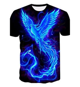 Phoenix Men039s Street Graphic T-Shirts Sommer Mode Tierdruck T-Shirts Casual Loose Print Tees Jugend 3D Digital Pattern9470846