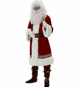 Men039s Tracksuits 8pcs Men Christmas Santa Claus Suit Costume Cosplay Clothes Fancy Long Sleeve For Adults Casa De Papel Disfr8354771