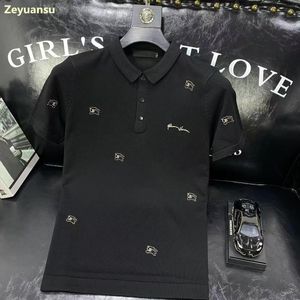 Designer Mens Camisa Polo Camisa de luxo Letras de Boss Casual Manga Curta Moda Moda Lapla Lapla Menva Mens Mens Camista Asiática M5XL