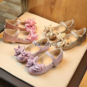 Flache Schuhe Frühling Neue ldrens Prinzessin Weibliche Schuhe Bogen Elegante Mädchen Helle Leder Einzigen Studenten Leistung DancingH24229